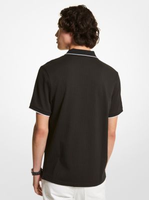 Waffle-Knit Cotton Polo Shirt image number 1