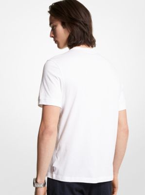 T-shirt en coton à imprimé lunettes aviateur et logo façon papier journal image number 1