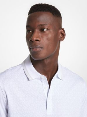Greenwich Logo Print Cotton Jersey Polo Shirt