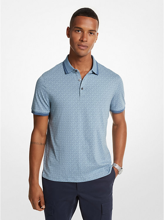 Greenwich Logo Print Cotton Jersey Polo Shirt image number 0
