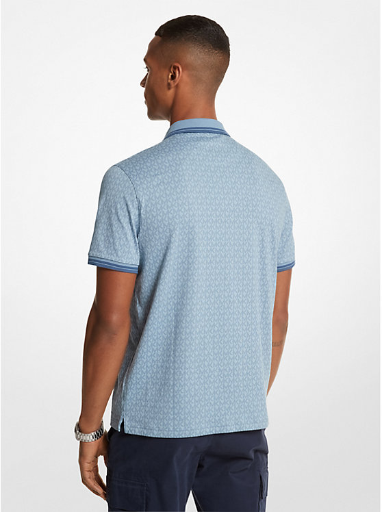 Greenwich Logo Print Cotton Jersey Polo Shirt image number 1