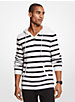 Striped Textured Stretch Cotton Hoodie image number 0