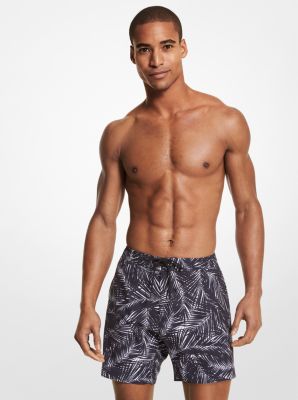 Short de bain à motif palmier
