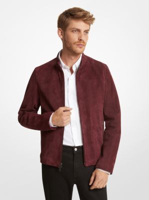 Mens suede clearance racer jacket