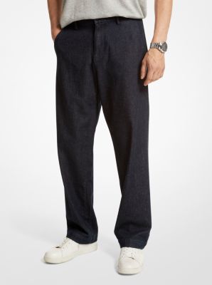 Stretch Cotton Wide-Leg Chino Pants | Michael Kors