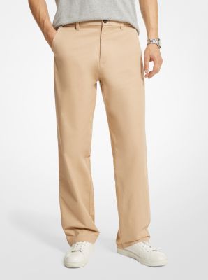 Stretch Cotton Wide-Leg Chino Pants image number 0