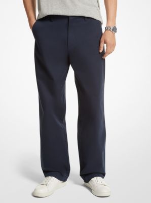 Stretch Cotton Wide-Leg Chino Pants image number 0