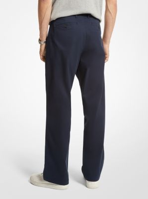 Stretch Cotton Wide-Leg Chino Pants image number 1