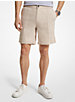 Pintucked Linen and Cotton Blend Shorts image number 0