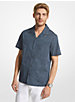 Printed Stretch Cotton Short-Sleeve Shirt image number 0