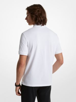 Poloshirt van katoen met halve rits image number 1