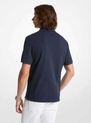 Poloshirt van katoen met halve rits image number 1