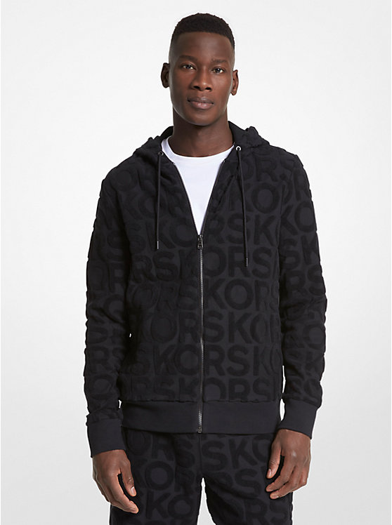 Logo Terry Cotton Blend Zip-Up Hoodie image number 0