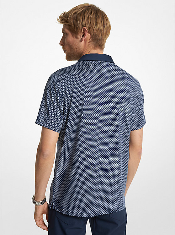 Polo de golf en jersey extensible à imprimé image number 1