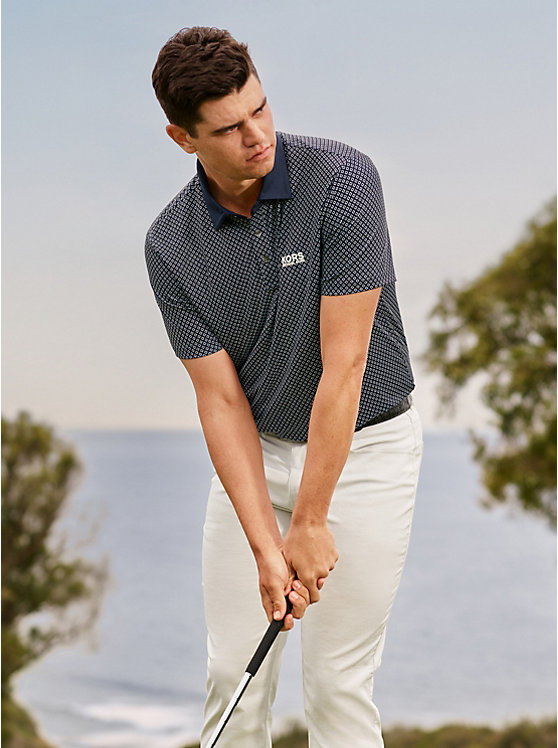 Polo de golf en jersey extensible à imprimé image number 2
