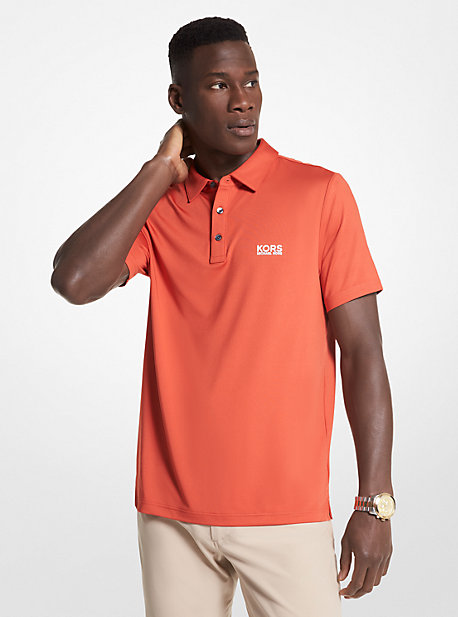 마이클 코어스 골프 폴로 셔츠 Michael Kors Mens Golf Logo Stretch Jersey Polo Shirt,SPICE ORANGE