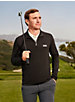 Chandail de golf en tricot extensible à logo et à fermeture éclair un quart image number 2