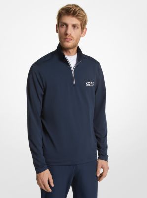 Golf Logo Stretch Knit Quarter-zip Sweater | Michael Kors