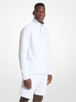Cotton Blend Half-Zip Sweater | Michael Kors