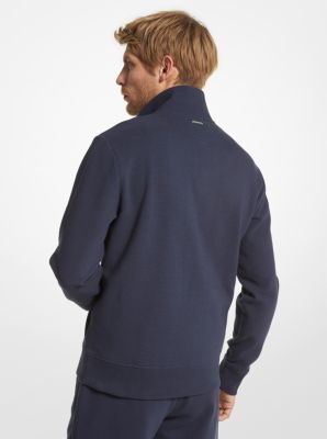 Cotton Blend Half-Zip Sweater image number 1