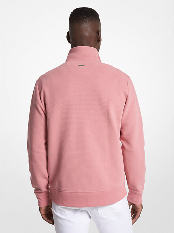 Cotton Blend Half-Zip Sweater image number 1