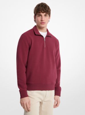 Cotton Blend Half-Zip Sweater