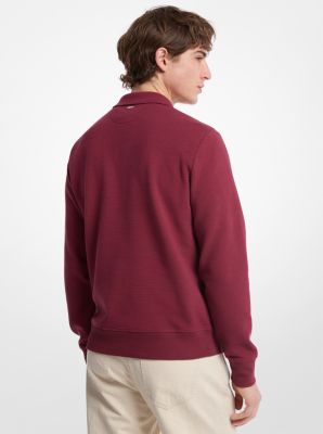 Cotton Blend Half-Zip Sweater