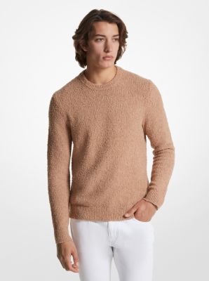 Michael Kors Organic Cotton Bouclé Sweater In Pink