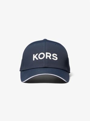 Michael Kors Kids logo-plaque monogram knitted hat - Black