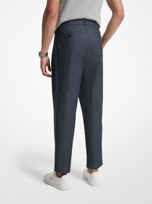 Chambray Belted Trousers