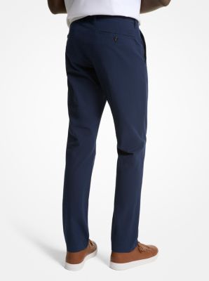 Pantalone chino slim-fit in seersucker image number 1