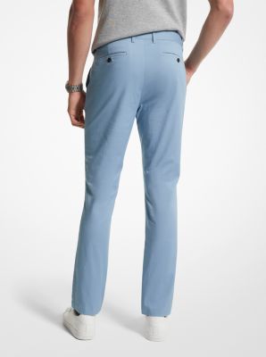 Pantalon chino coupe slim en m&eacute;lange de coton in CHAMBRAY | Michael Kors