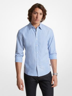Slim-Fit Stretch Cotton Striped Shirt image number 0