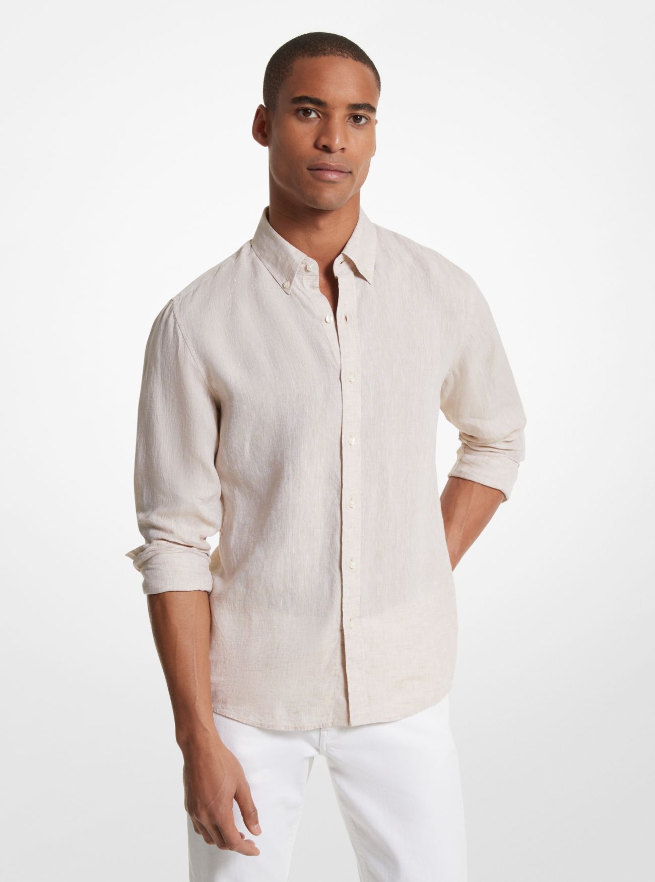 MK Linen Shirt - Natural - Michael Kors