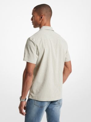 Camisa de algodón elástico de sirsaca a cuadros image number 1