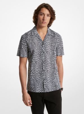 Shop Michael Kors Cotton Camp Shirt In Black