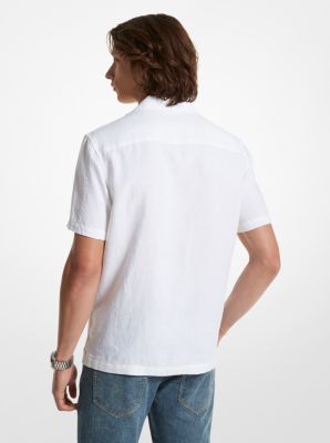 Relaxed-Fit Linen Camp Shirt image number 1