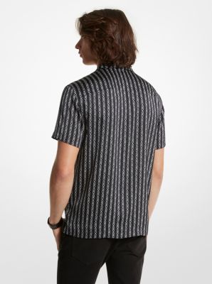 Empire Logo Striped Woven Camp Shirt image number 1