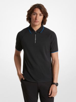Stretch Knit Half-Zip Polo Shirt image number 0