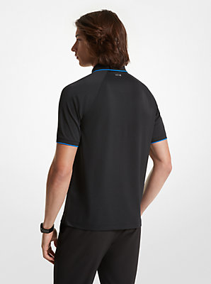 Stretch Knit Half-Zip Polo Shirt