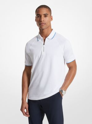 Stretch Knit Half-Zip Polo Shirt