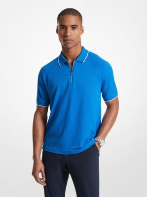 Stretch Knit Half-Zip Polo Shirt