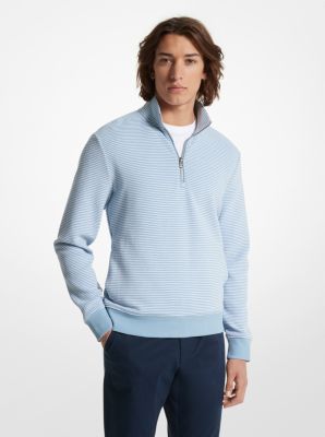 Cotton Blend Half-Zip Sweater