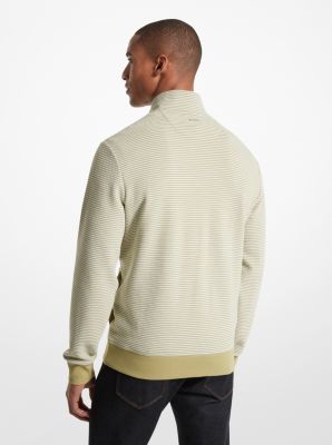 Cotton Blend Half-Zip Sweater image number 1