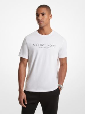 T-shirt in cotone con logo effetto grafico image number 0