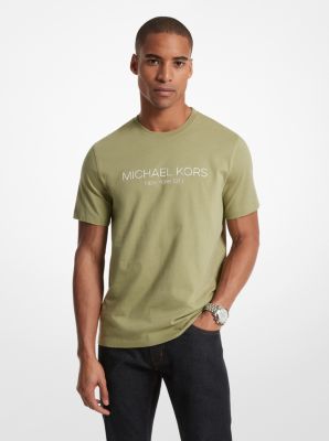 MK Graphic Logo Cotton T-Shirt - Green - Michael Kors