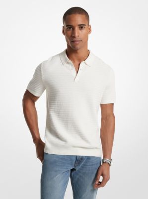Poloshirt aus Baumwolle und Seide mit Streifen image number 0