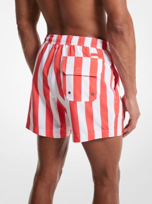 Woven Striped Swim Trunks image number 1