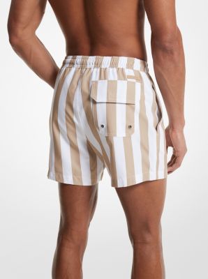 Woven Striped Swim Trunks image number 1