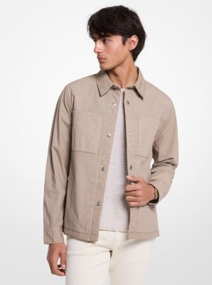 MK Hemdjacke Aus Stückgefärbter Baumwoll-Popeline Mit Stretch - Braun